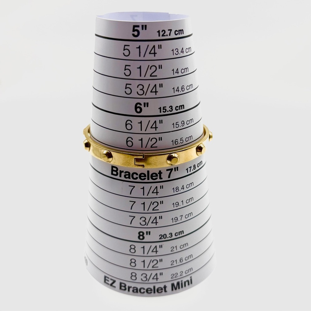 Michael Kors Yellow Gold Astor Stud Buckle Bangle Bracelet - Picture 6 of 7